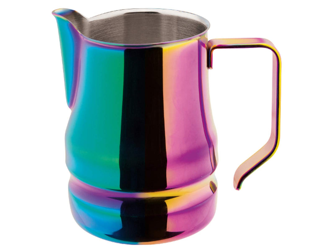 ILSA Evolution Milchkännchen für Cappuccino und Milch, Art, Edelstahl 18/10, Regenbogenfarben, Tasse