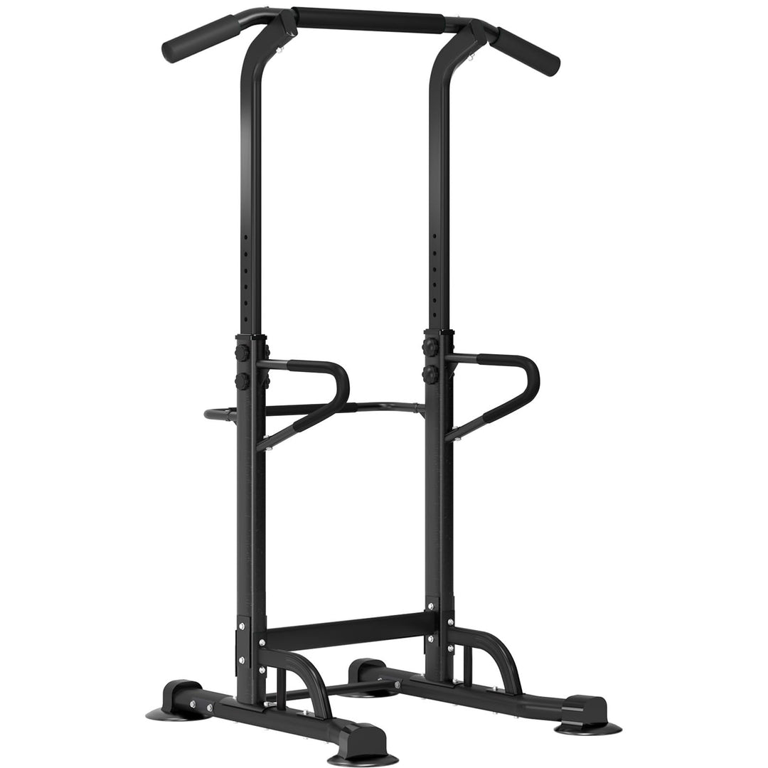 SogesPower Dip-Station &amp; Klimmzugturm, Dip-Ständer, multifunktional, für Zuhause, Krafttraining, Fit