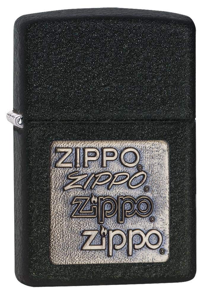 Zippo Sturmfeuerzeug - Logos, Black Crackle, Emblem - Nachfüllbar - Wiederverwendbar - Windfestes De
