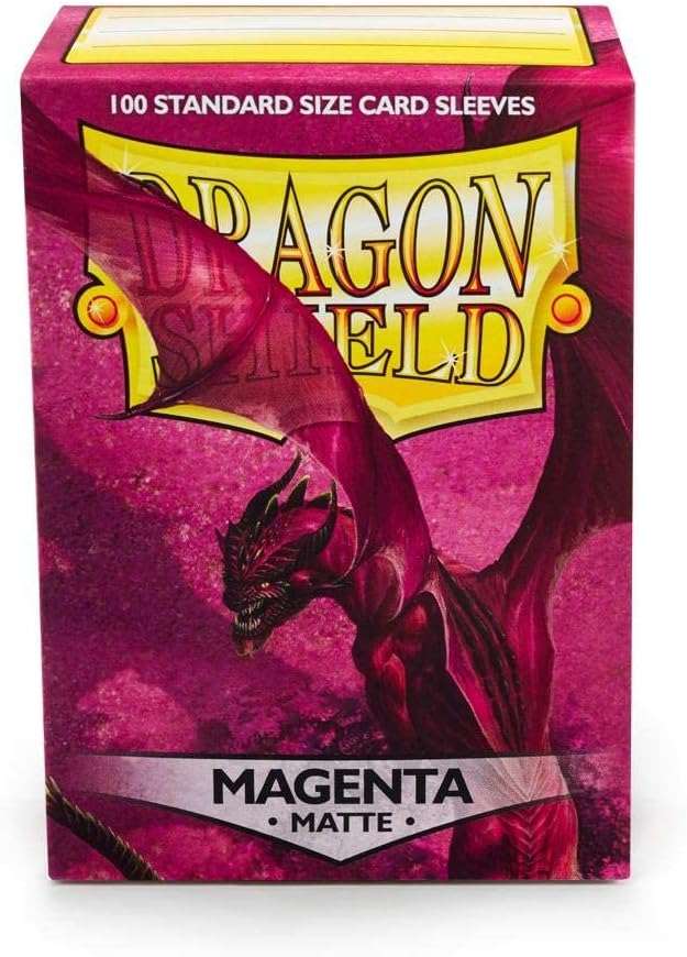 5 Packs Dragon Shield Matte Magenta Standard Size 100 ct Card Sleeves Value Bundle!
