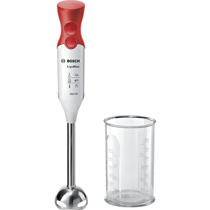 Bosch MSM64110 ergonomischer Stabmixer mit Edelstahl-Mixfuss QuattroBlade (450 W)