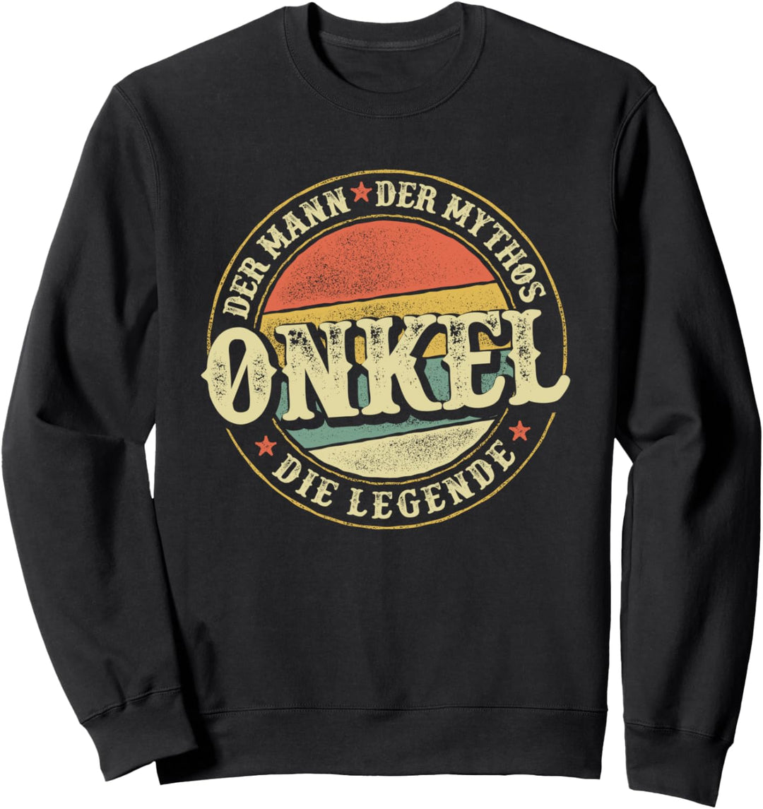 Herren Vintage Onkel Der Mann Der Mythos Die Legende Sweatshirt