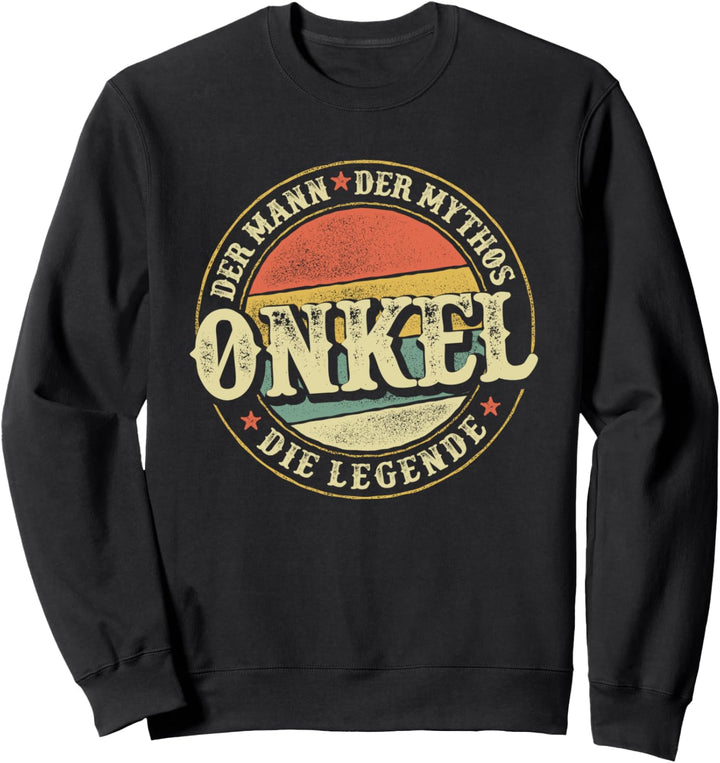 Herren Vintage Onkel Der Mann Der Mythos Die Legende Sweatshirt
