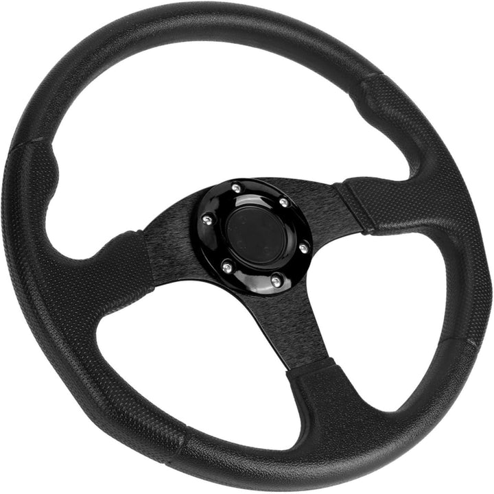 Lenkrad, Aluminiumlegierung und Lederrad, 350 mm/14 Zoll Rennwagen-Sportlenkrad, tiefe Schale mit bu