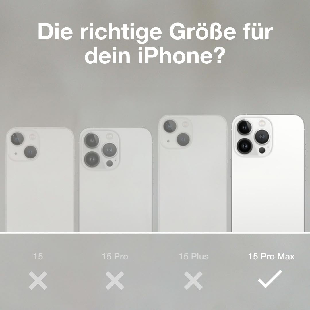 Woodcessories - iPhone 15 Pro Max Clear Case mit MagSafe | Transparente Handyhülle mit Kameraschutz