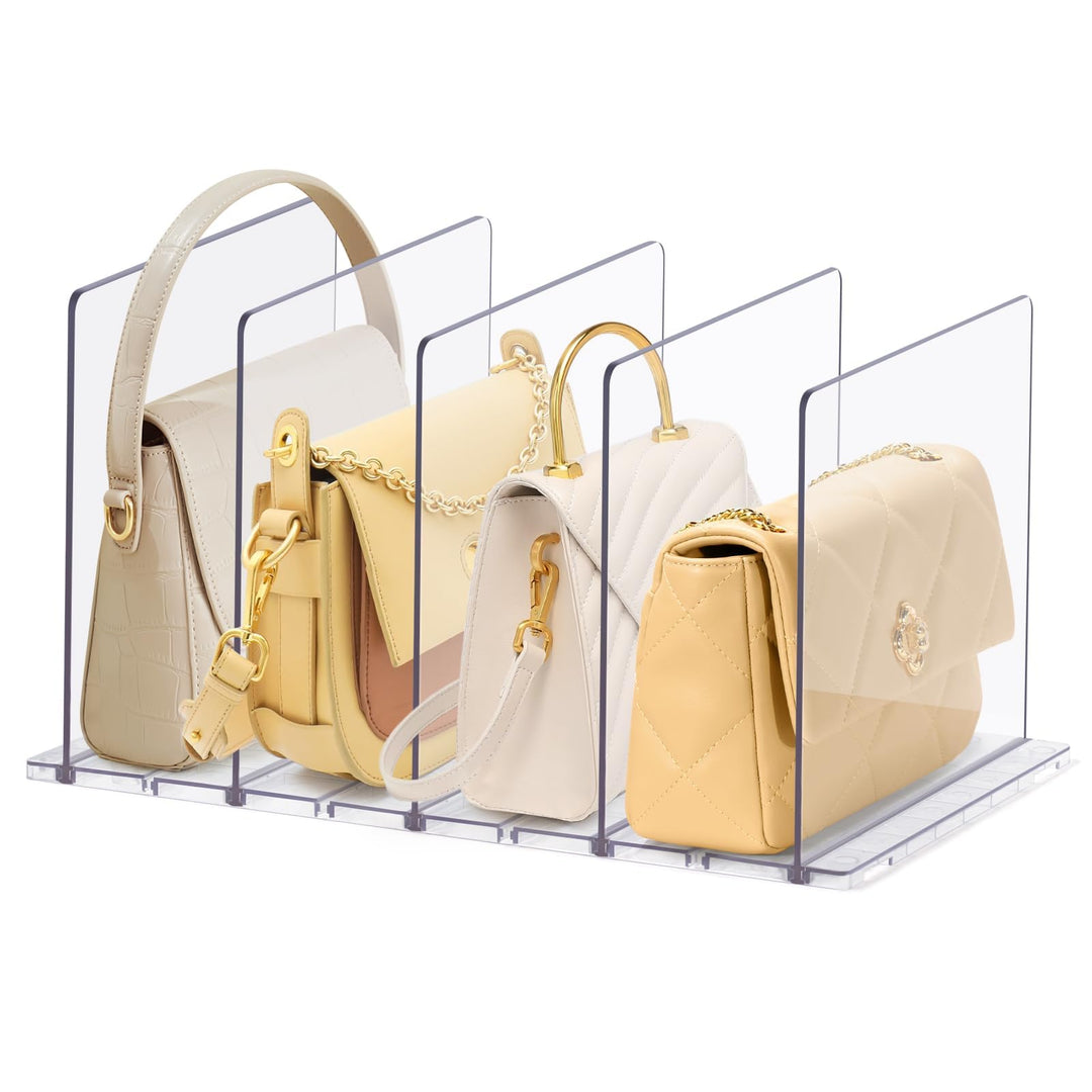 DoubleCare 5 StüCk Regaltrenner, Verstellbare Taschenteiler, Transparent Regalteiler Aus Acryl, Durc