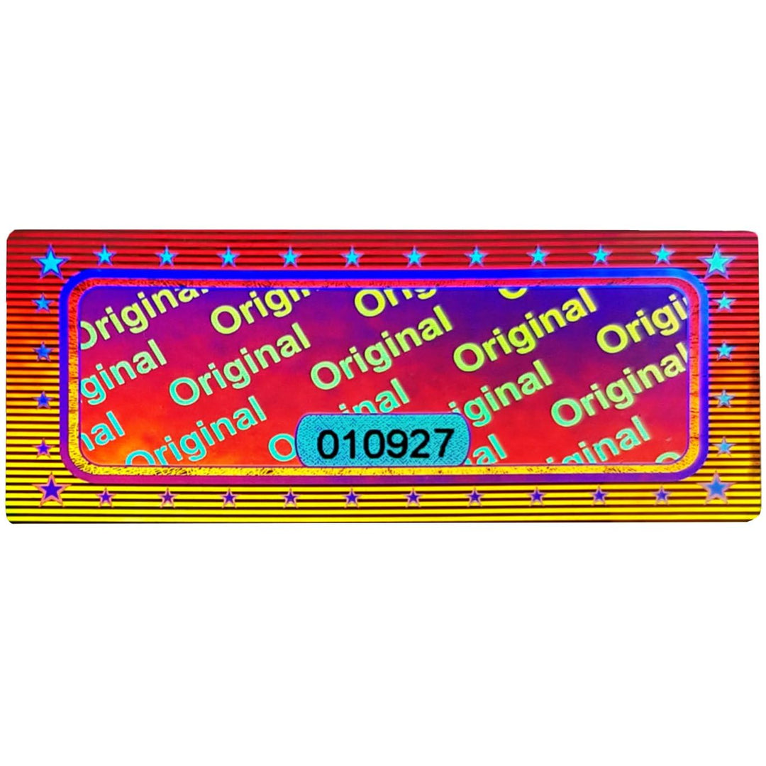 1000 Stk - 3D Hologramm Original-Siegel mit Seriennummer - 46x20mm silber glänzend - Sicherheitssieg