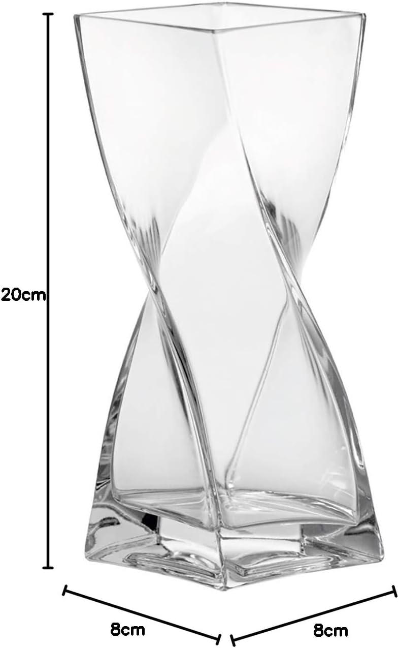 Leonardo Volare Vase, geschwungene dynamisch geformte Blumenwase mit massivem Eisboden, handgefertig