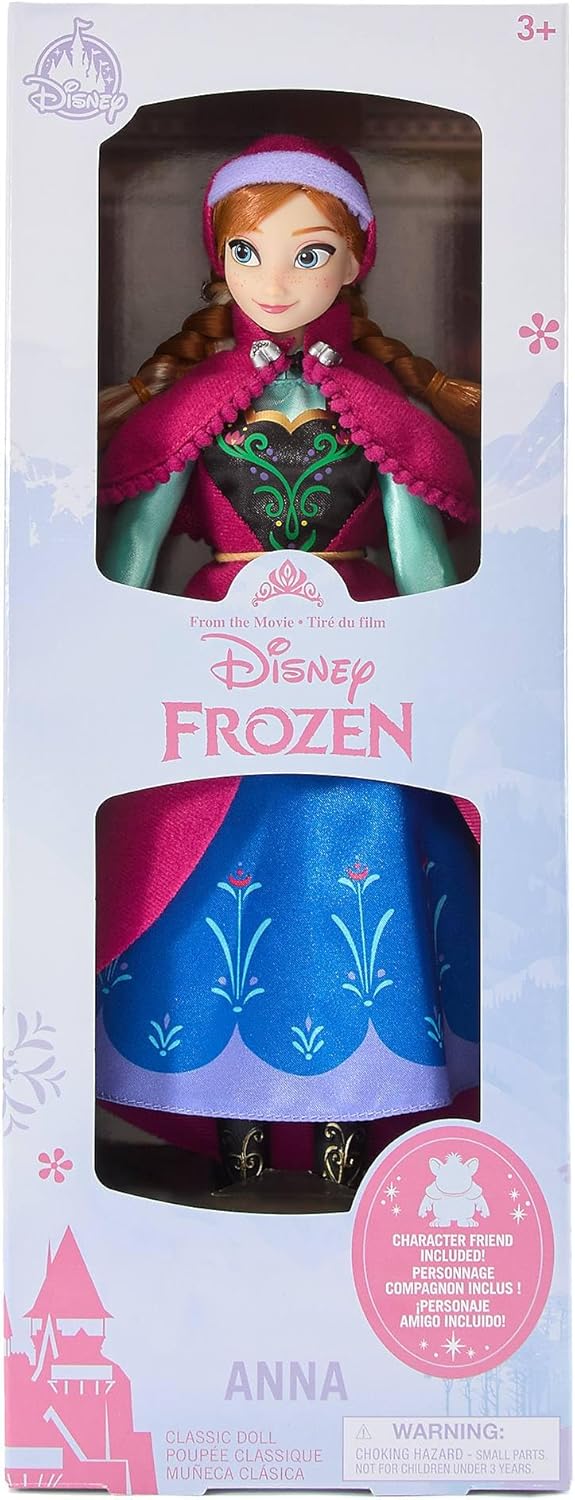 Disney Store Official - Die Eiskönigin - Anna - Klassische Puppe für Kinder - 30 cm/12" - Voll beweg