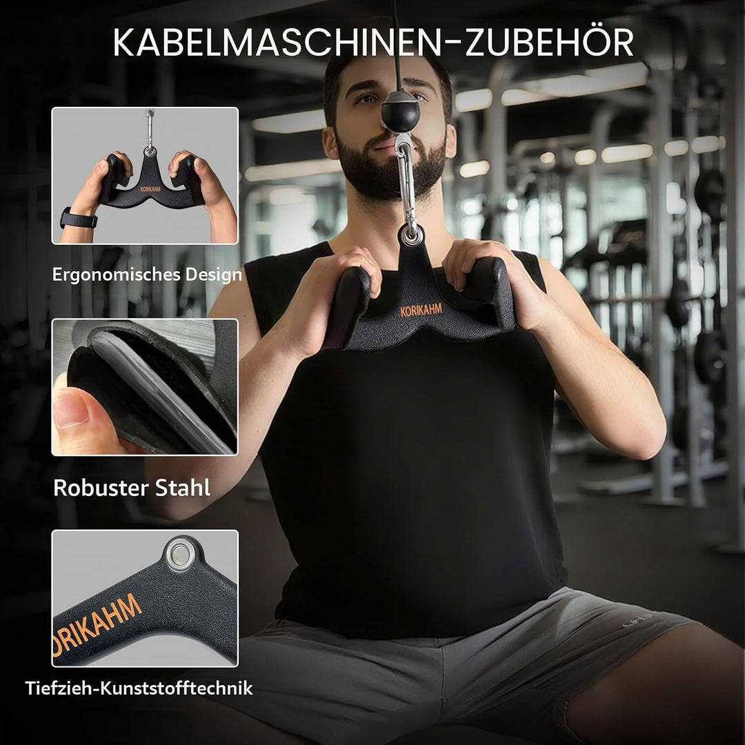 Ergonomic Design Lat Pull down Bar Grip Handle, Lat Pulldown Attachments, Strength Trainer for Athle