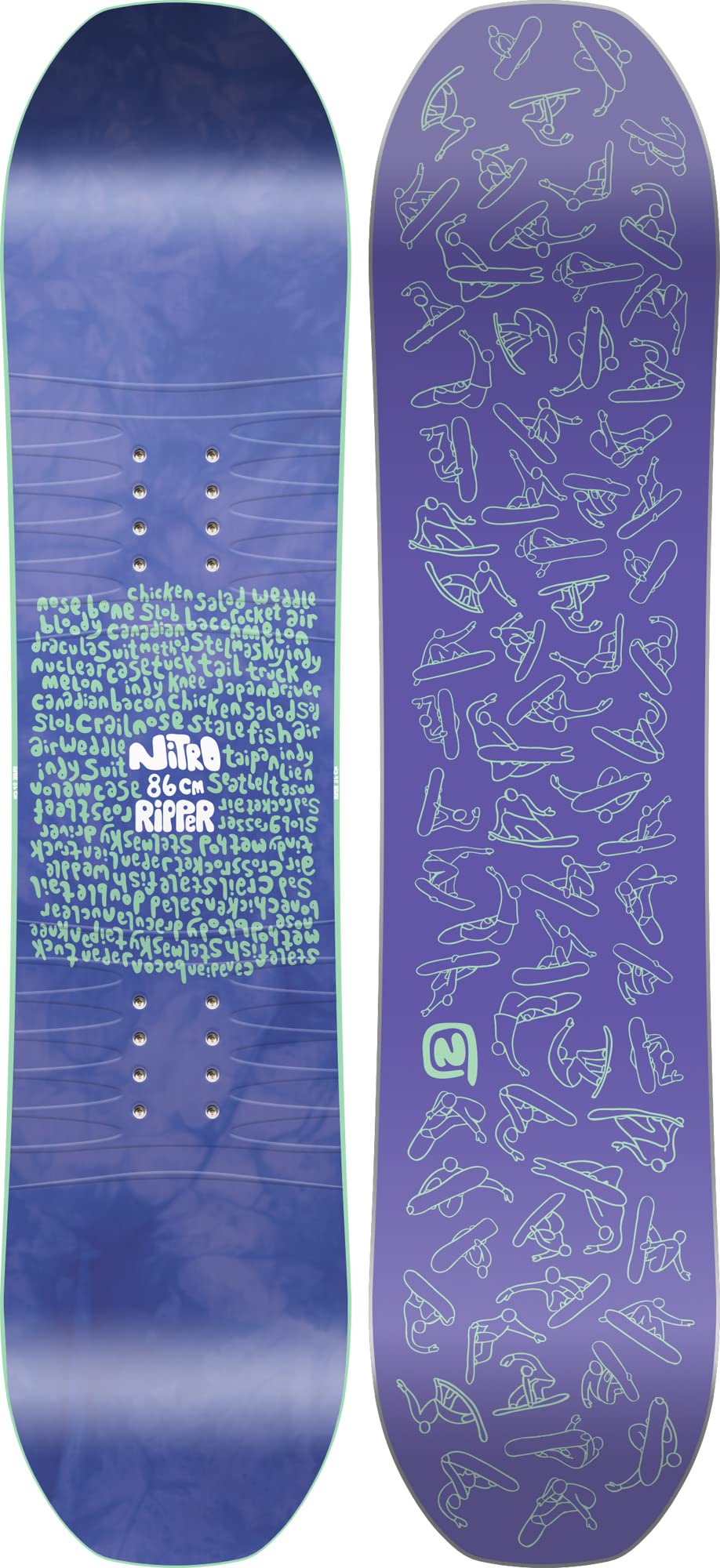 Nitro Jungen Snowboards Ripper Kids 23 All Mountain Freestyle Twin Board 086 Multicolour, 086 Multic