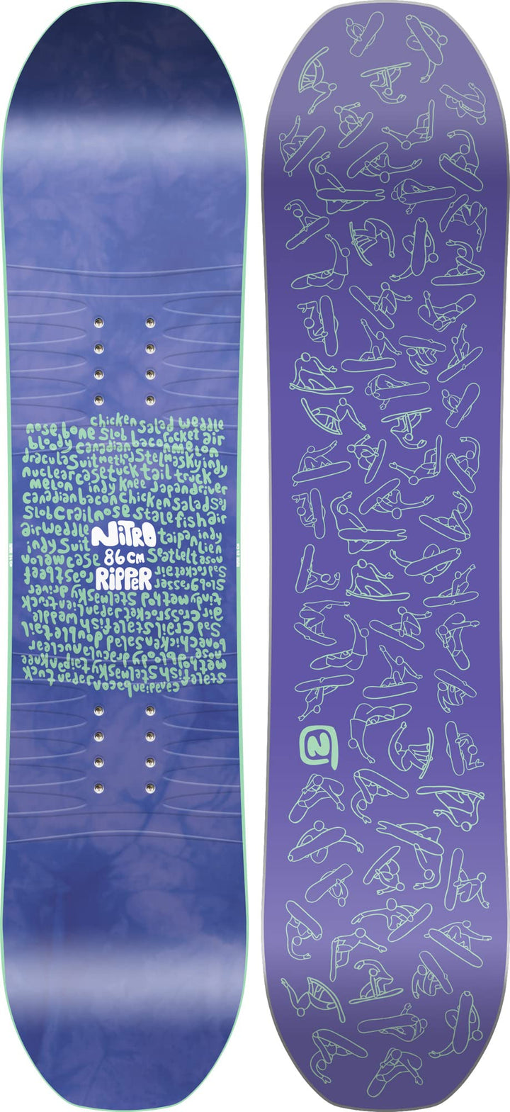 Nitro Jungen Snowboards Ripper Kids 23 All Mountain Freestyle Twin Board 086 Multicolour, 086 Multic