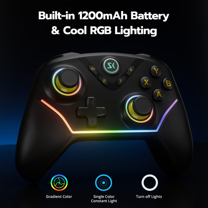 CHENGDAO 2,4G kabelloser Controller für PC/Windows/Switch/OLED/Lite/Android, Gamepad mit Hall-Effekt