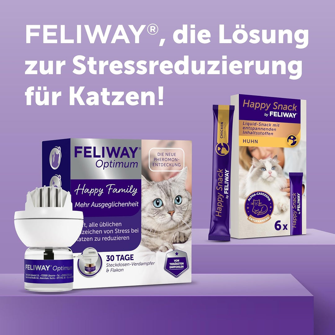 FELIWAY® Optimum Start-Set | Anti Stress Katze | Verdampfer für Steckdose & Nachfüllfkakon 48ml