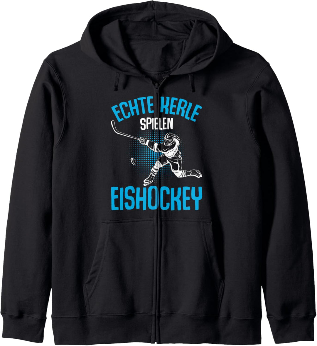 Echte Kerle spielen Eishockey Hockey Eishockeyspieler Jungen Kapuzenjacke
