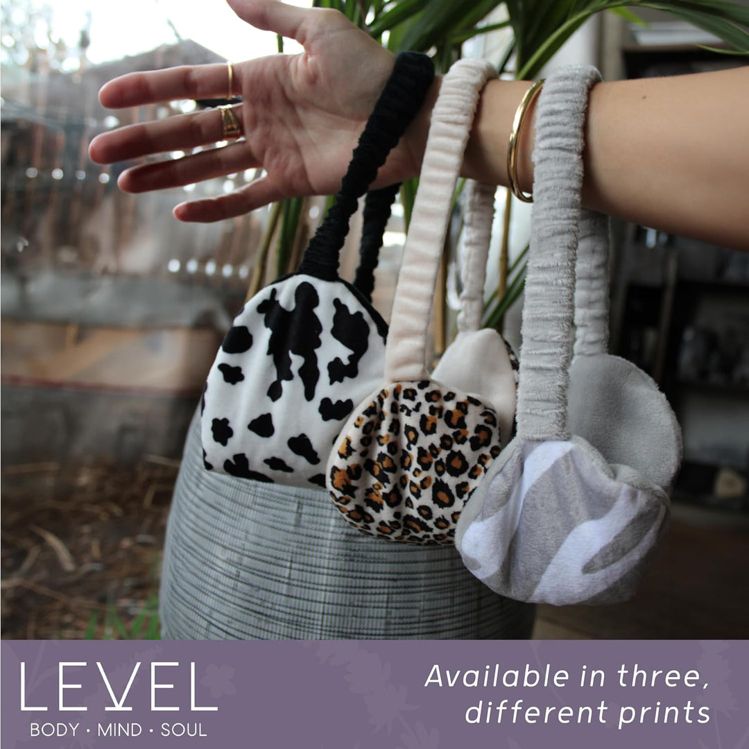 LEVEL Deep Therapy Lavender Weighted Wheat Eye Masks - Microwaveable & Freezable - Soothing Heat Mas