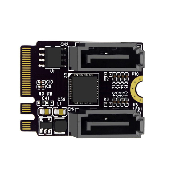 cablecc NGFF Key A+E PCI Express auf SATA 3.0 6Gbps Dual Ports Adapter Konverter Festplattenverlänge