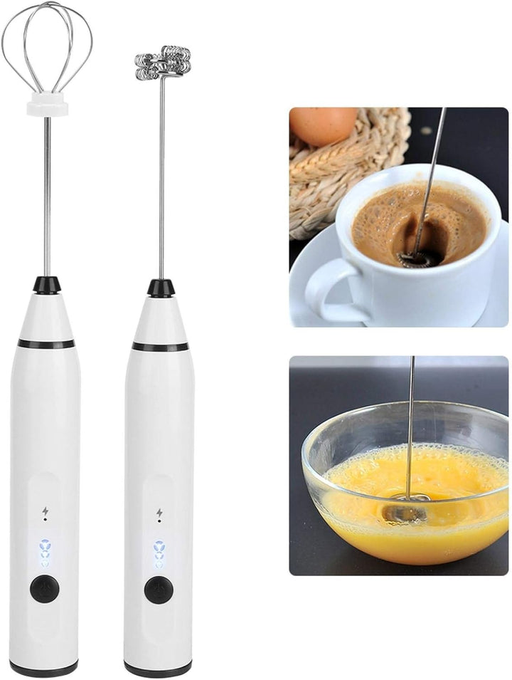Kleiner elektrischer Schneebesen, USB-Aufladung Mini Foamer Handmilchschäumermischer für Kaffee Latt