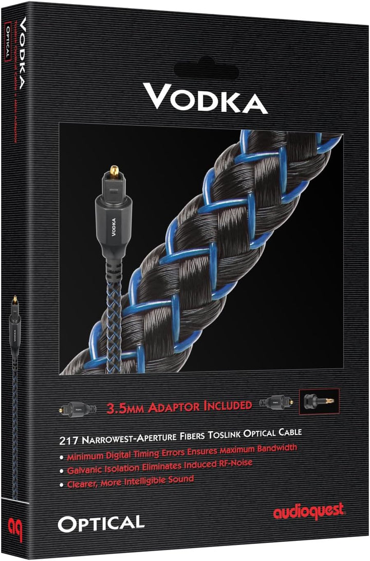 AudioQuest Vodka OptiLink Glasfaserkabel 0,75 m TOSLINK Schwarz