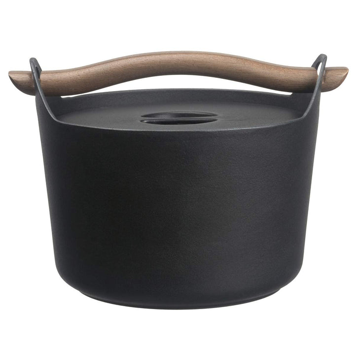 Iittala Sarpaneva Schmortopf aus Gusseisen, mit Holzgriff, 3 l