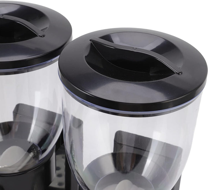 Wakects Müsli-Spender mit Zwei Behältern, ABS Material, Grosse Behälter, Schwarz, Schwarz