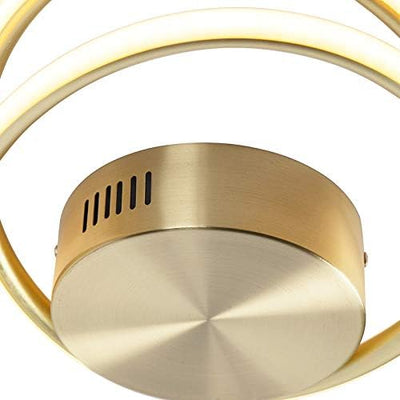 Qazqa - Design Deckenleuchte I Deckenlampe I Lampe I Leuchte Gold I Messing inkl. LED 3 Stufen dimmb