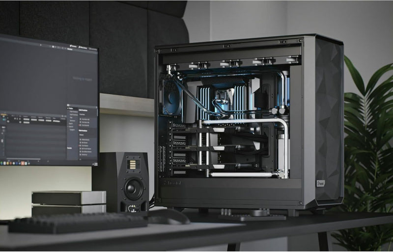 Fractal Design Meshify 2 XL TG Light, Flexibles ATX Full Tower Computer Gehäuse mit leicht getöntem