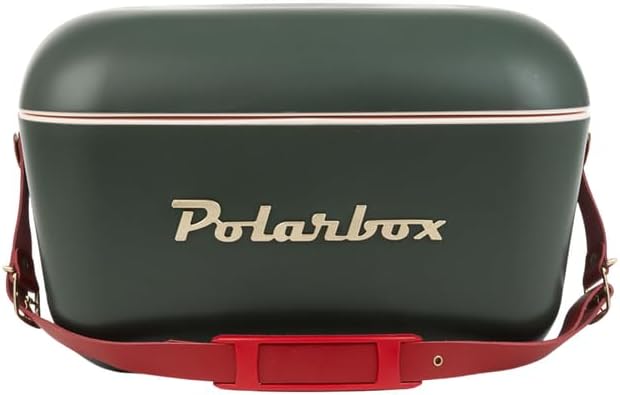 Kreher® Kühlbox Passive Kühlbox Kühltaschen Polar in Retro Vintage Design aus Kunststoff mit polysty