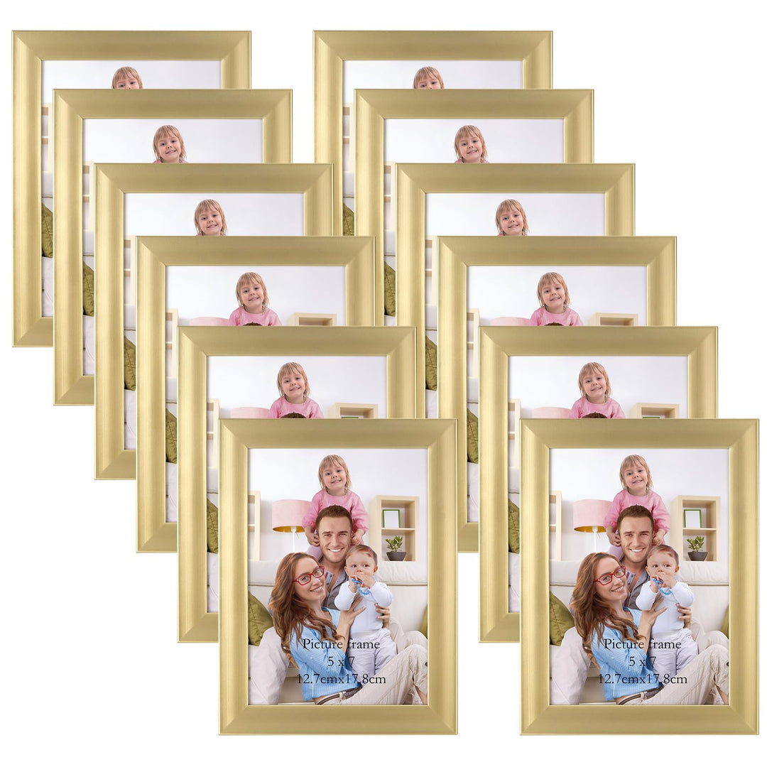 Giftgarden 12 Stück Bilderrahmen 13x18 cm Gold für 18x13 Fotos und Bilder, Fotorahmen Collage Set mi