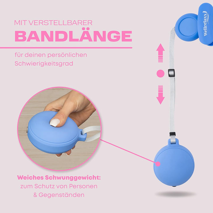 WELLRELAXX Smart Hula Hoop leise mit Bauchweggürtel - Schützt Haut+Kleidung - Smart Hoola Hoop Reife