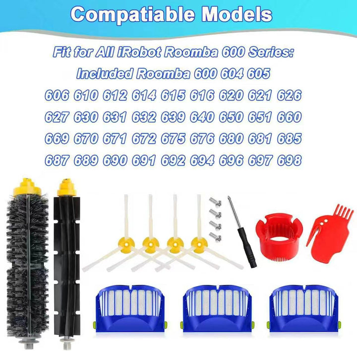 Ersatzteile für iRobot Roomba 600 Serie 604 605 606 610 612 614 615 616 620 621 626 627 630 631 632