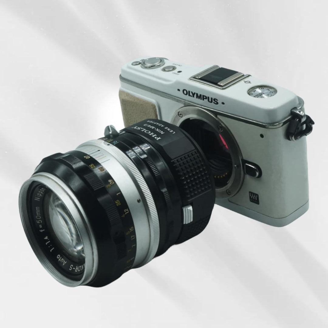 PHOLSY Objektivadapter Nikon F auf MFT für Nikkor AI/F/AIS/AF/AF-I/AF-S Objektiv auf M4/3 Micro 4/3