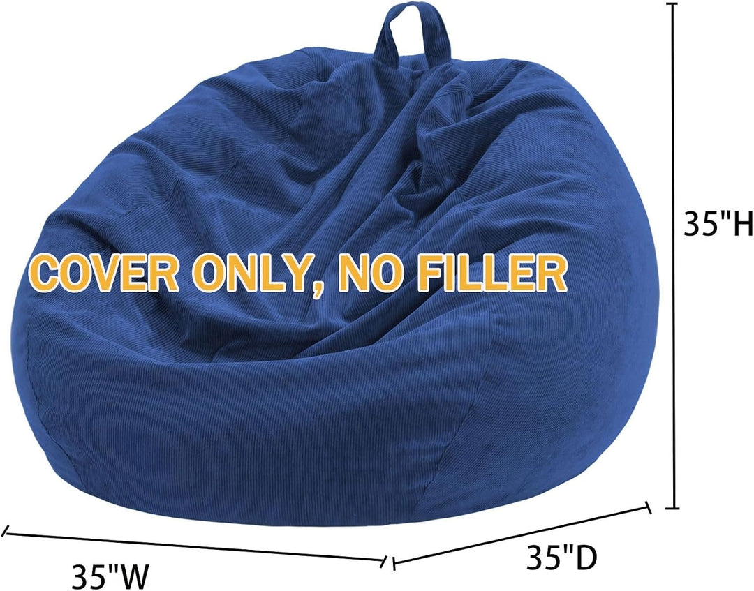 Nobildonna Sitzsackstuhl für Kinder und Erwachsene, nur Bezug (Keine Füllung) für Sofa-Stofftiere, 1