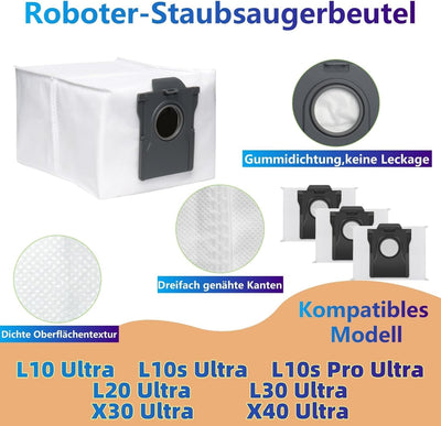 Bluearks 14 Stück Kompatibel mit Dreame D10 Plus Gen 2/L10s Ultra Gen 2/L40 Ultra /X40 Ultra Staubsa