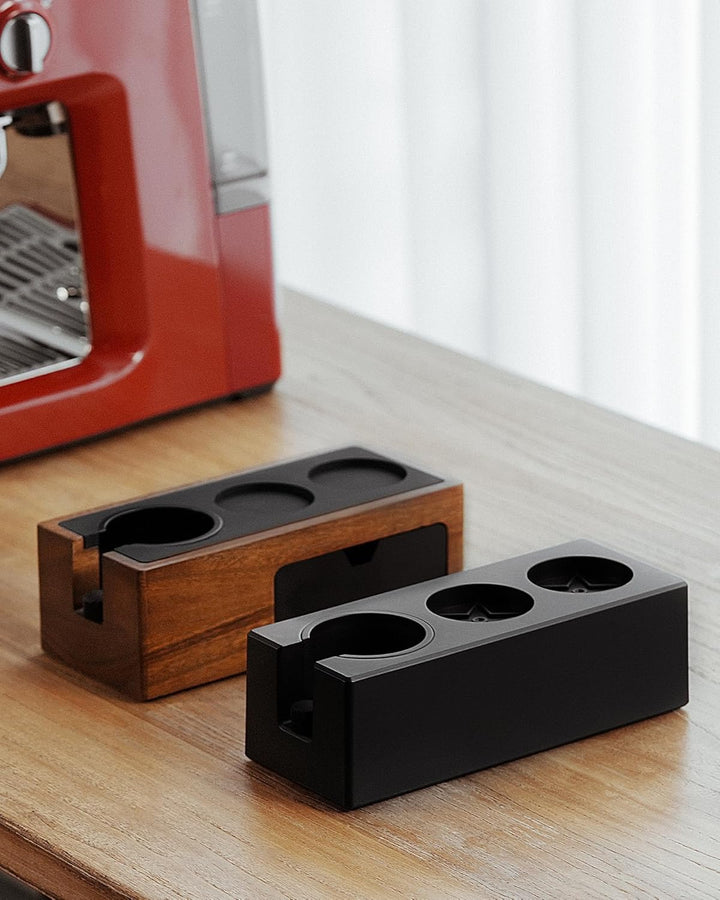 MHW-3BOMBER Espresso-Tampingstation, 4-in-1-Tamperstation zur Aufbewahrung, 51–58 mm Siebträger, Ver