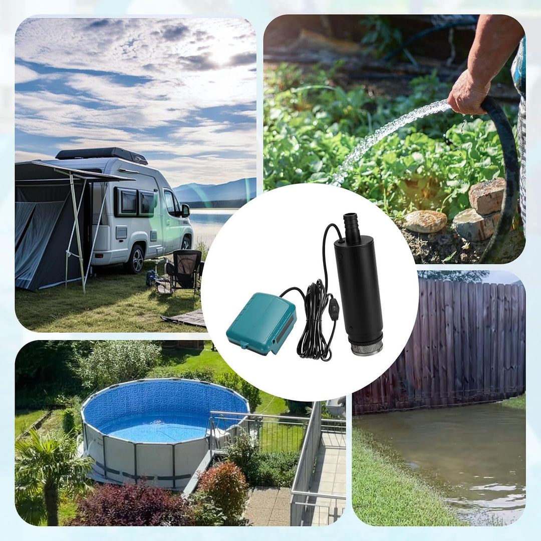 Kabellose Tauchpumpe, kompatibel mit Makita 18V Akku, Mini-Wasser-Öl-Pumpenadapter, Dieselöl-Wasser-