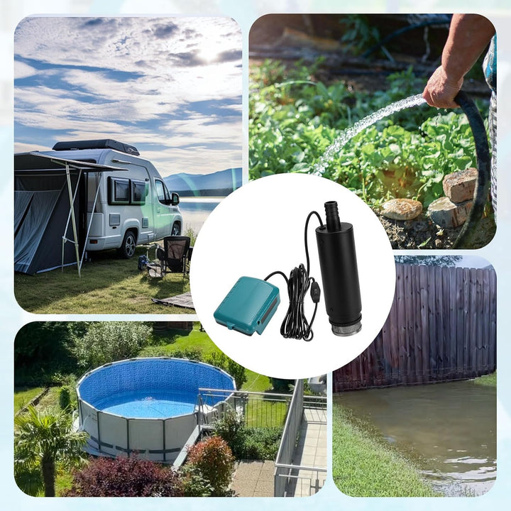 Kabellose Tauchpumpe, kompatibel mit Makita 18V Akku, Mini-Wasser-Öl-Pumpenadapter, Dieselöl-Wasser-