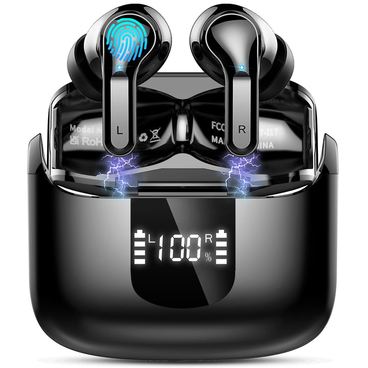 Bluetooth Kopfhörer, 6D-Stereo Kopfhörer Kabellos Bluetooth 5.4, ENC Noise Cancelling Mic Wireless E