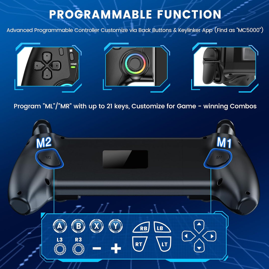 Switch Controller, Bluetooth Handy Controller für Switch 2/Switch/Switch OLED mit Hall-Effekt Joysti