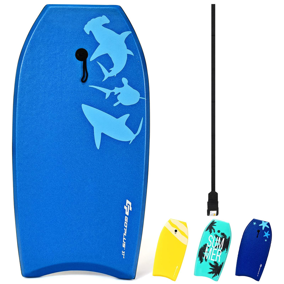 RELAX4LIFE Schwimmbrett tragbar, Schwimmboard mit Halteleine, Rutschfestes Surfbrett für Kinder &amp; Er
