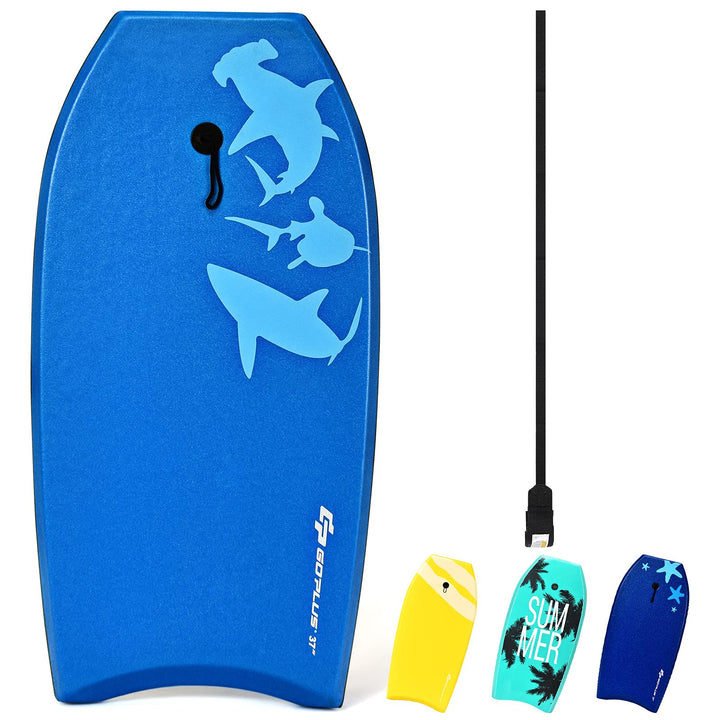 RELAX4LIFE Schwimmbrett tragbar, Schwimmboard mit Halteleine, Rutschfestes Surfbrett für Kinder &amp; Er