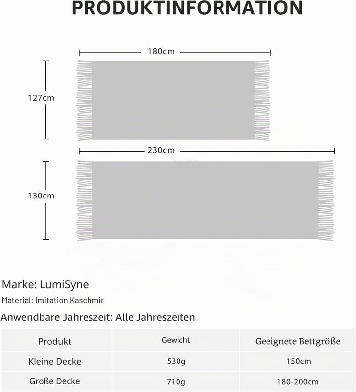 LumiSyne Zellulare Strickdecke Mit Quaste Einfarbige Zartes Hohlen Webmuster Weich Atmungsaktiv Sofa
