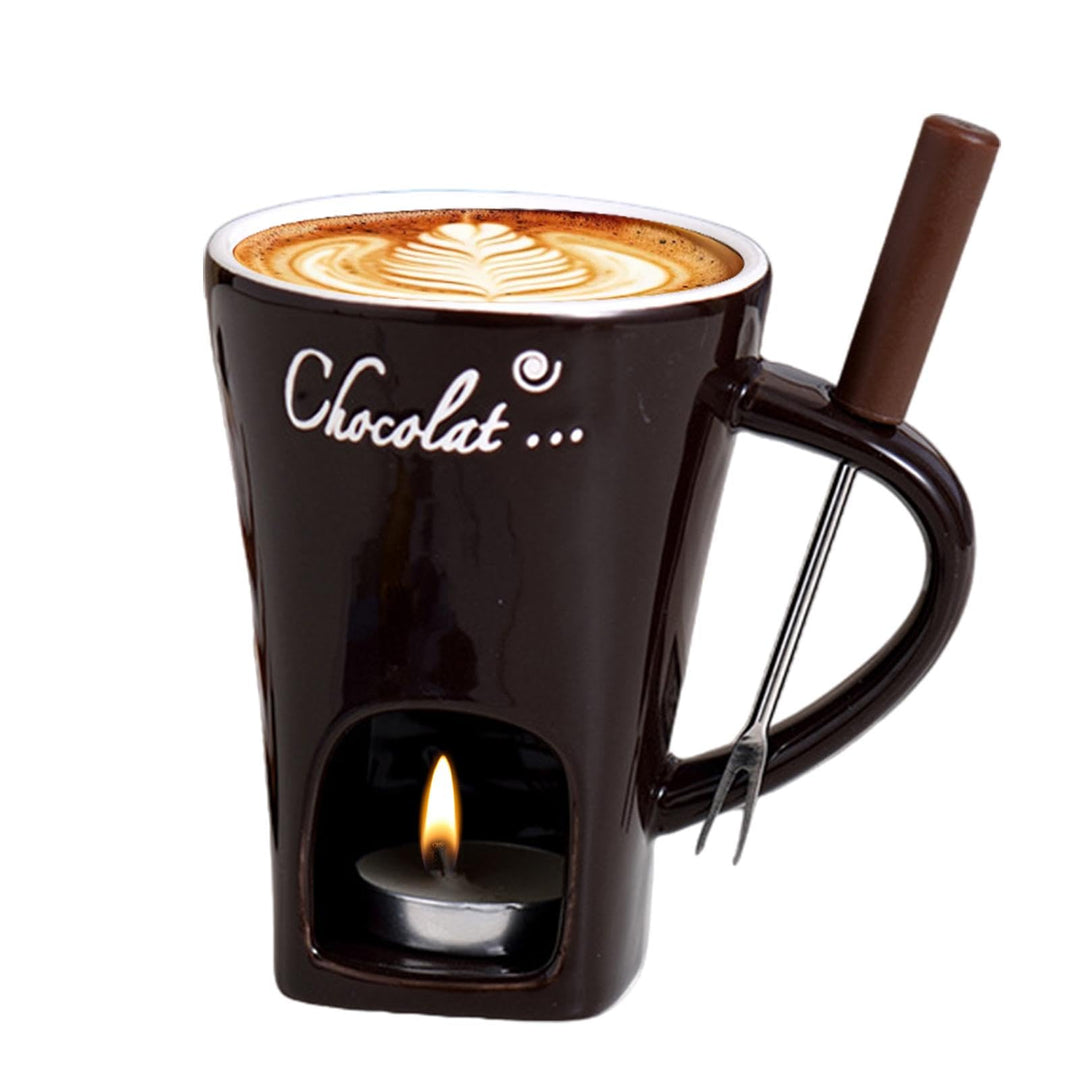 Teekerzen-Fondue-Set, Fondue-Tasse, Hot Pot Keramik-Schmelzbecher, Schmelztiegel, Teelicht, Erwärmun