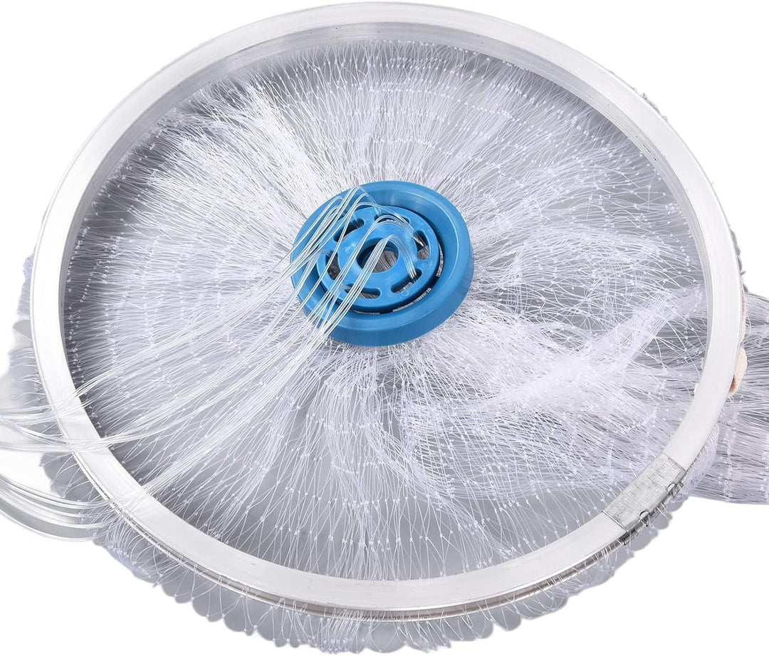 Wurfnetz Zum Fischen, Tragbares Fischernetz, Nylon Mesh Fischnetz zum Fangen von Angelnetz Angelzube