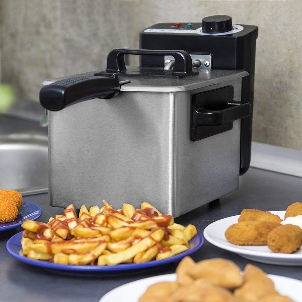 Cecotec Friteuse CleanFry - 1,5-3L, Temperatur bis 190 ªC, Wanne ist Geschirrspühlmaschinen tauglich