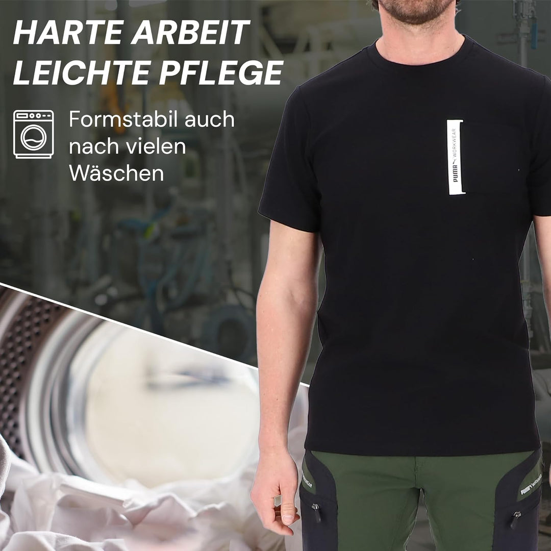PUMA Workwear Advanced Kollektion - T-Shirts für Herren - Brusttasche und Utility Fach an der Schult