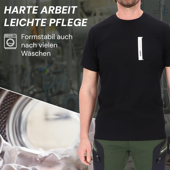 PUMA Workwear Advanced Kollektion - T-Shirts für Herren - Brusttasche und Utility Fach an der Schult