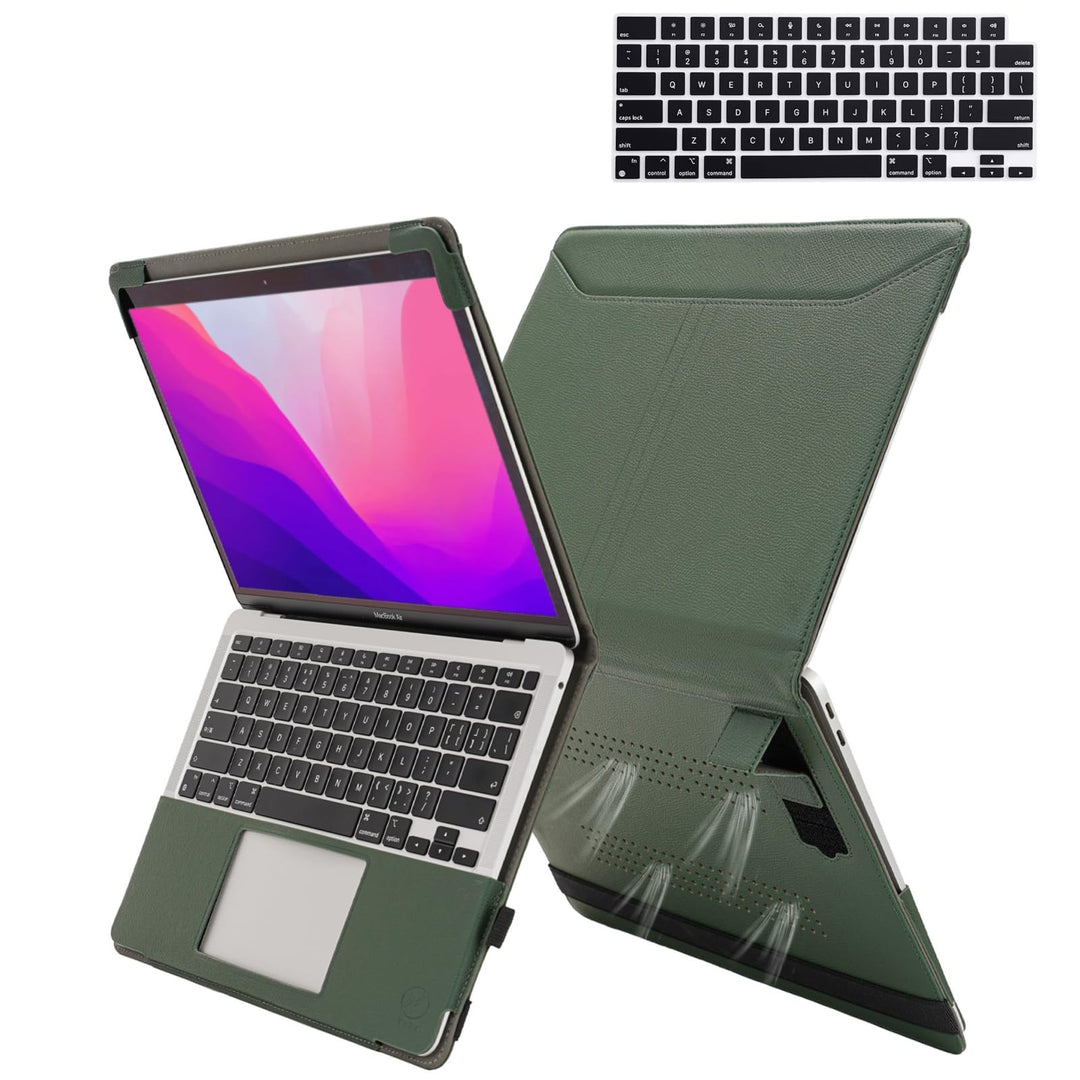 TYTX Kompatibel mit MacBook Pro 14 Hülle Zoll Leder Case 2021 A2442 M1 Pro/M1 Max, Laptop-Hülle mit