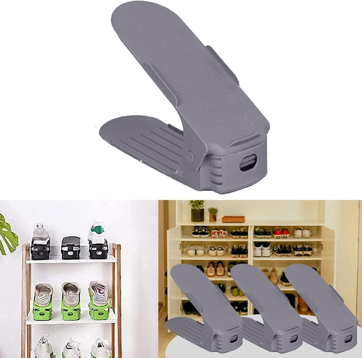 10 Stück Schuhschlitz Organizer, Verstellbarer Schuhschlitz Organizer Platzsparer, Rutschfester Grif