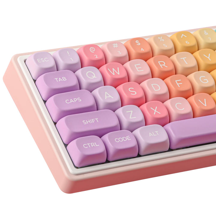 Tsungup PBT Keycaps 126 Tasten Custom Soft Candy MOA Profil Keycap Set Kompatibel mit Cherry Gateron